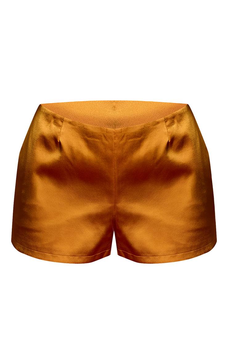 Golden Yellow Short En Satin Doublé
