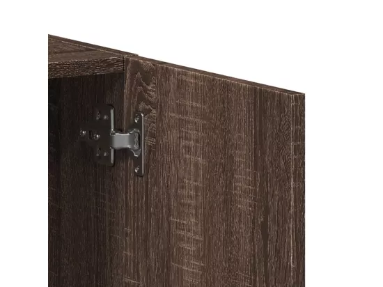 Armoire de classement chêne marron bois d'ingénierie