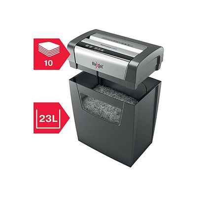Rexel Momentum X410 - Destructeur de documents - découpage en particules - 10 feuilles - Corbeille 23 litres