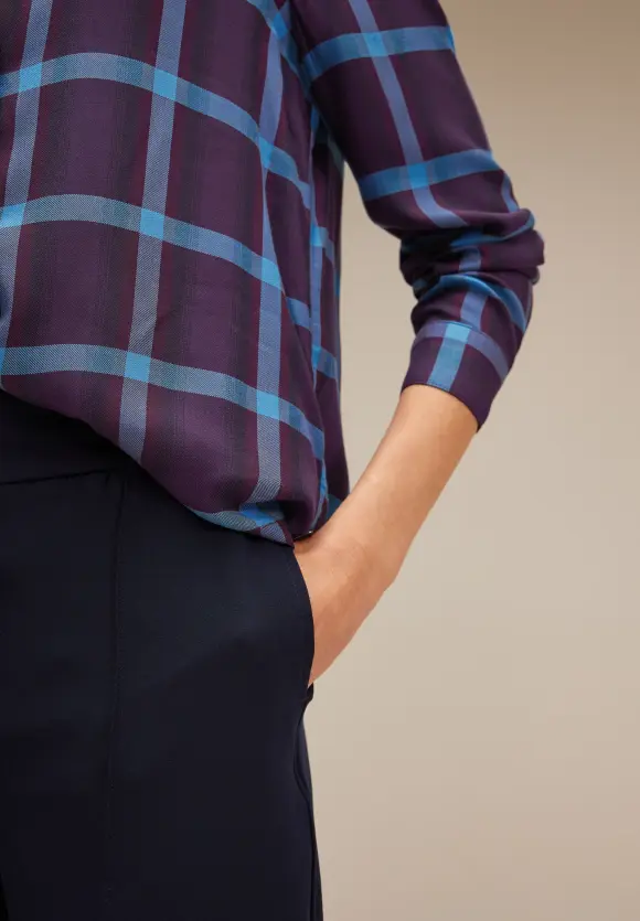Bluse mit Karomuster - plummy wine