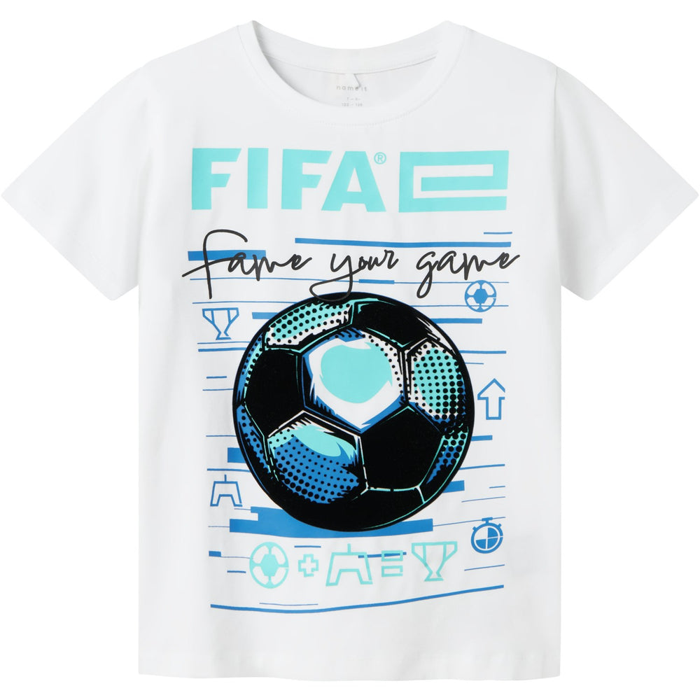 Køb Name It Bright White Adian Fifa E T-Shirt