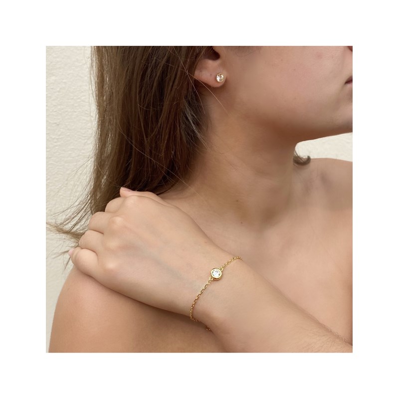 Parure Birth Stone Moon - Doré et Cristal