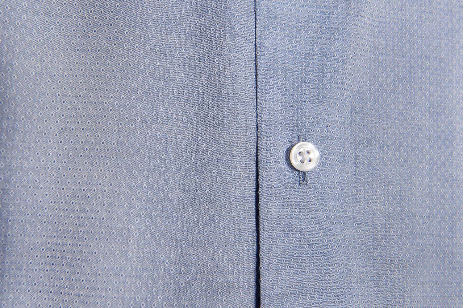 Chemise cintrée bleu motifs losange