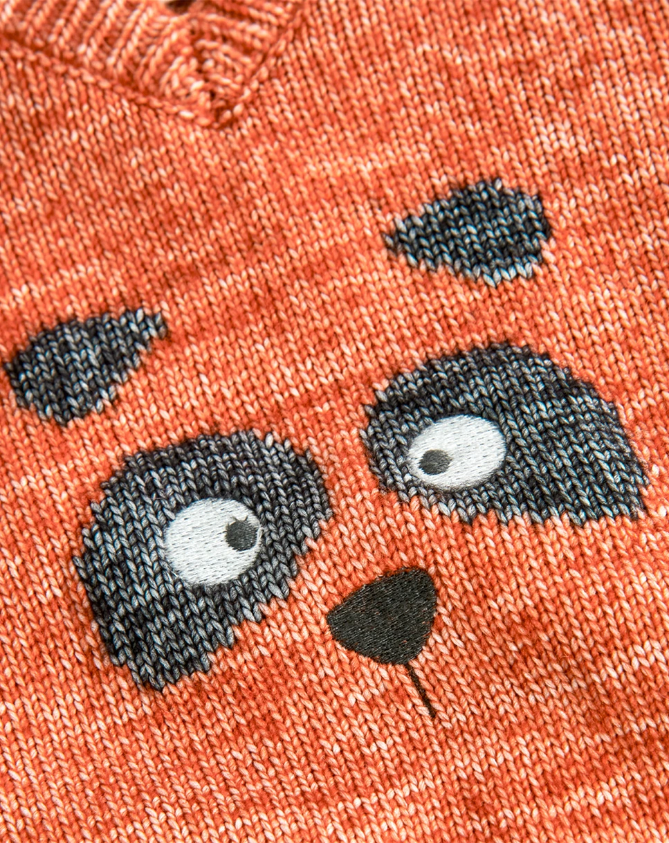 Strickpullover WASCHBÄR in braun