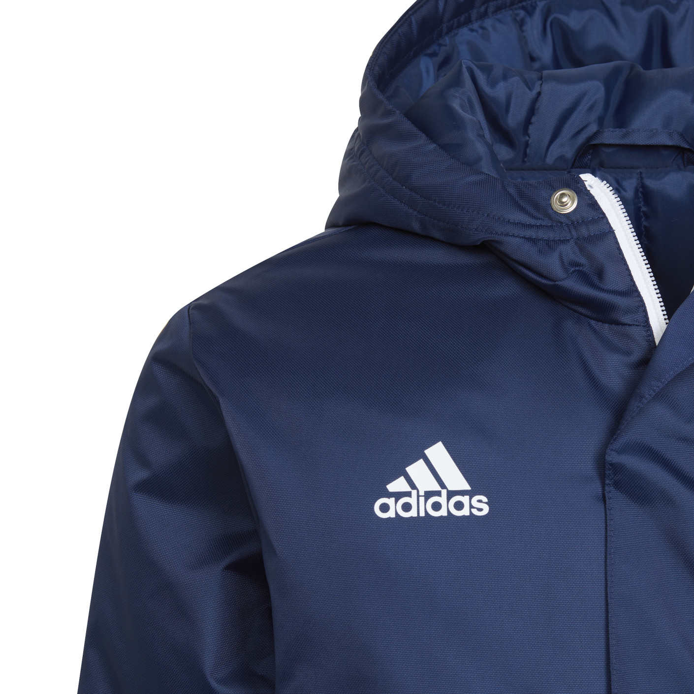 Adidas Entrada 22 Stadium Jas Kids Donkerblauw Wit