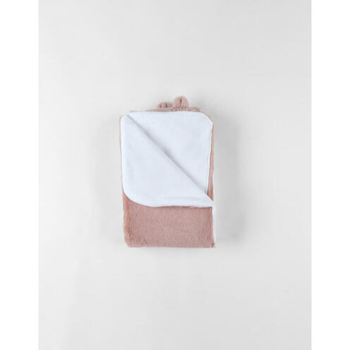 Couverture ouatinée 75x100cm en fausse fourrure - Rose Pale - NOUKIE 'S