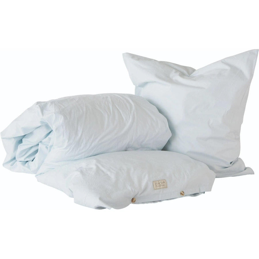 OYOY Bettwäsche Nuku Bedding - Adult Ekstra H220 x W140 cm ice blue