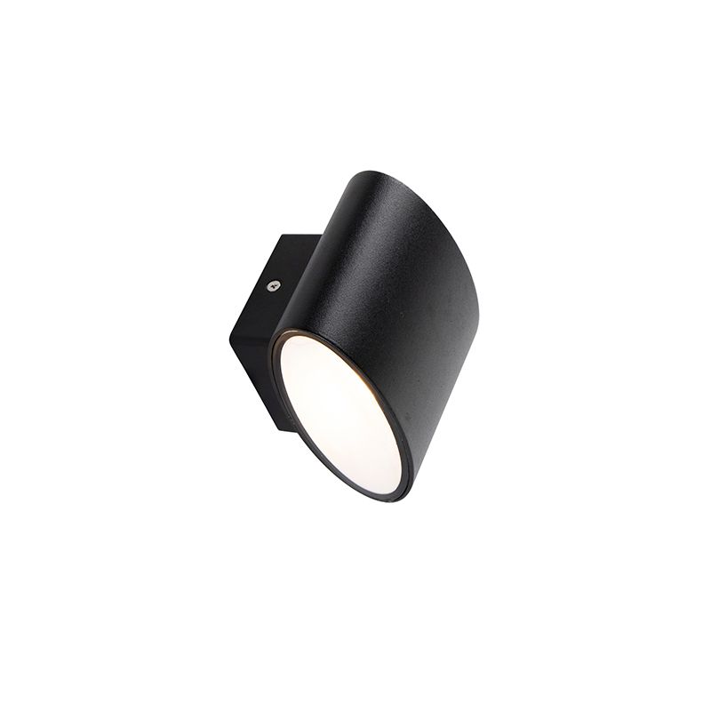Moderne buitenwandlamp zwart incl. LED IP44 - Ovum