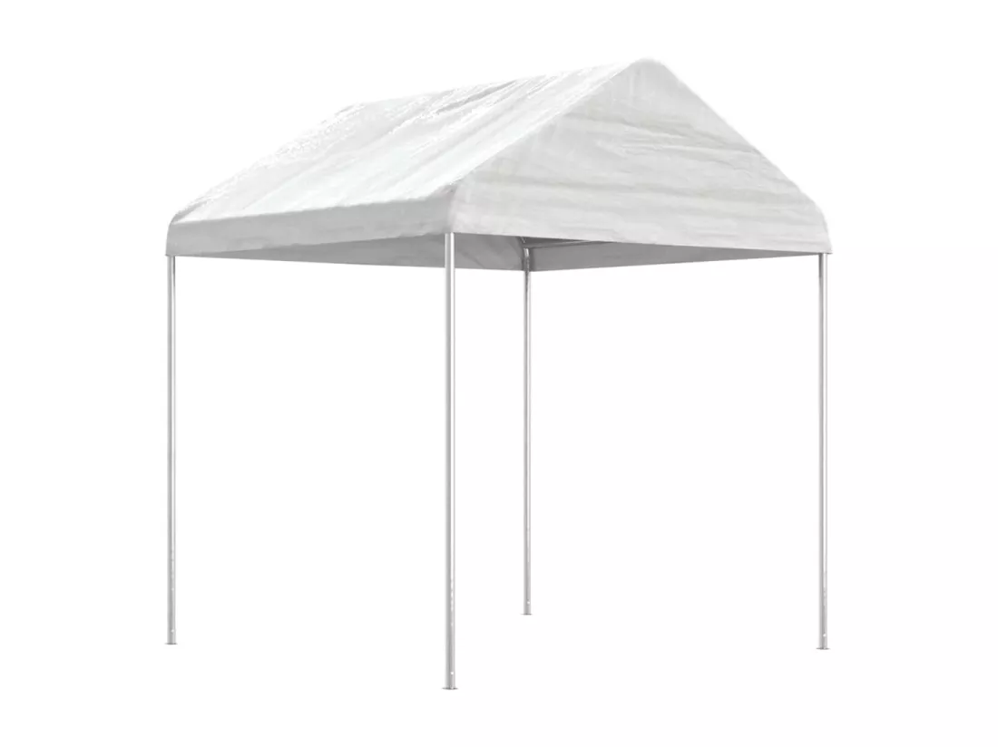 Belvédère avec toit blanc 6,69x2,28x2,69 m polyéthylène