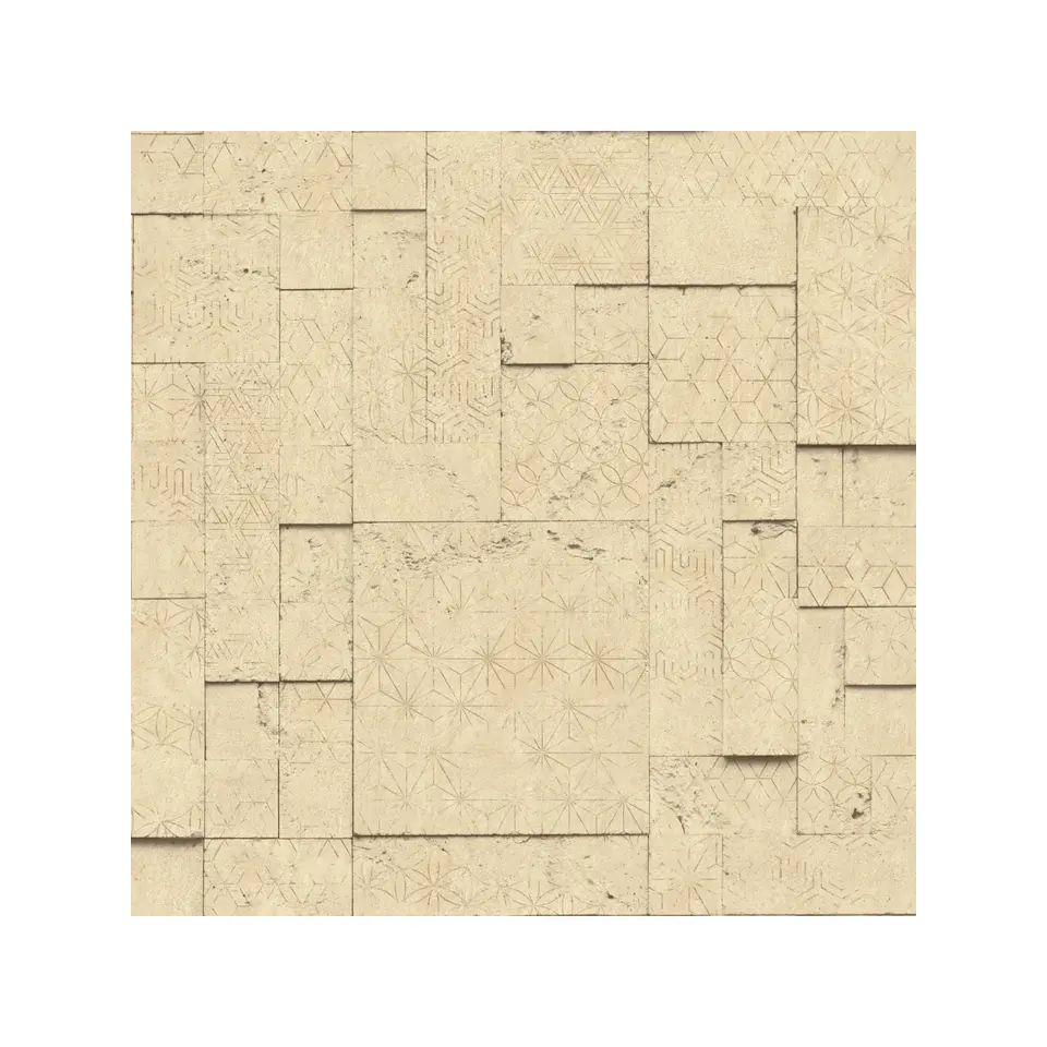 Dutch Wallcoverings - Horizons tegels/dessin beige - 0,53x10,05m