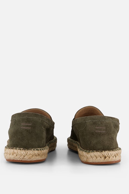 Greve Dune Instappers groen Suede
