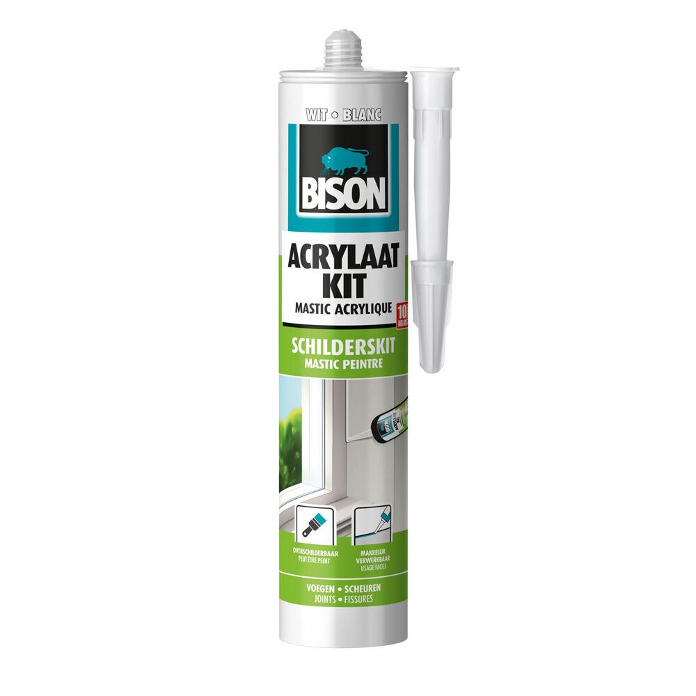Bison Acrylaatkit - 310 Milliliter - Wit