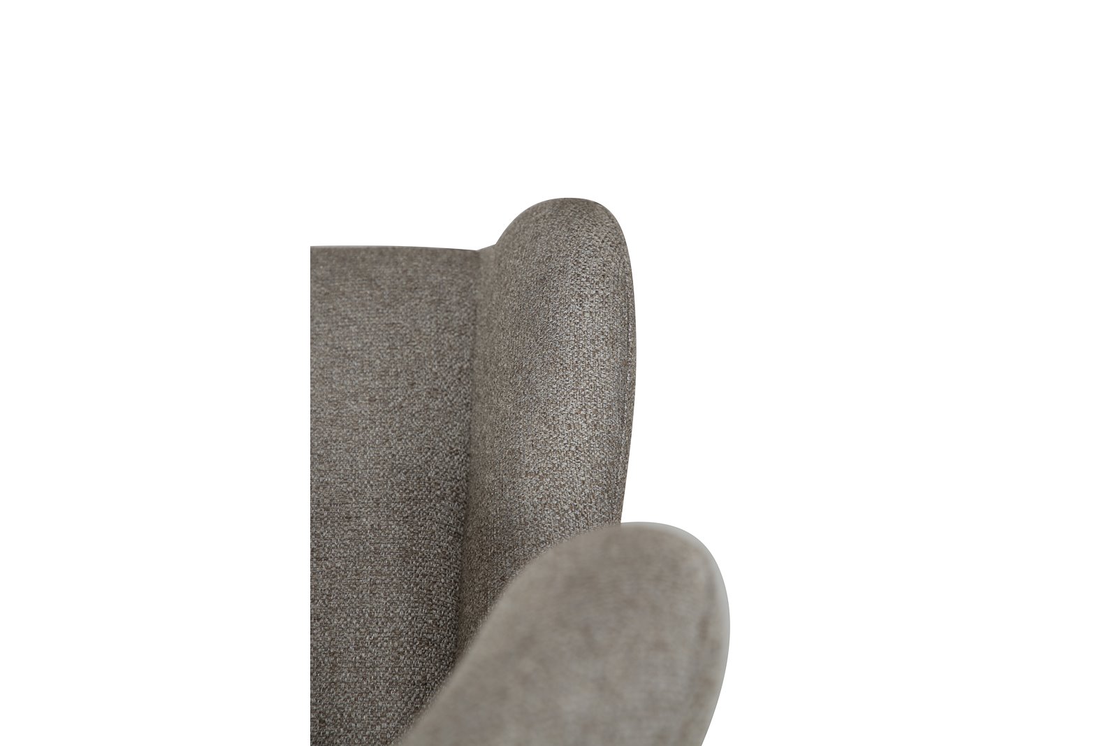Glam hvilestol lav Tekstil Bouclé Pebble Earth med sorte ben