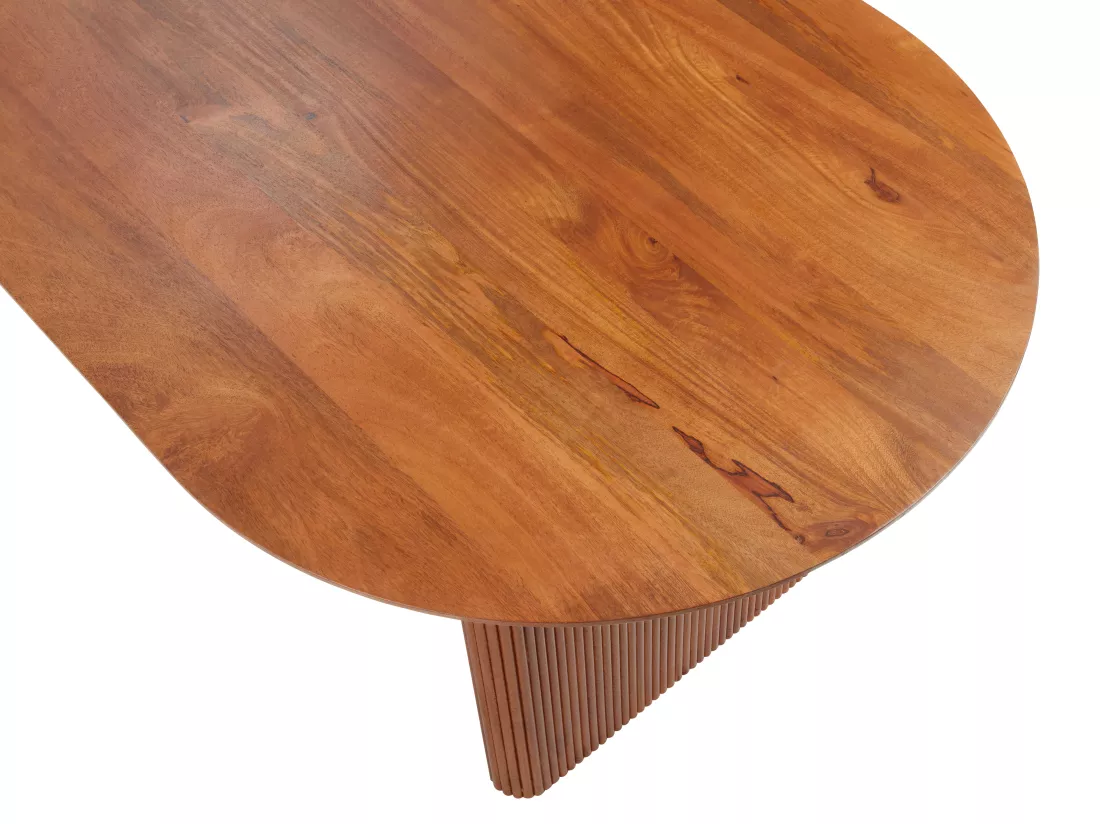 Table à manger 8 personnes en bois de manguier - Naturel - BALIMELA