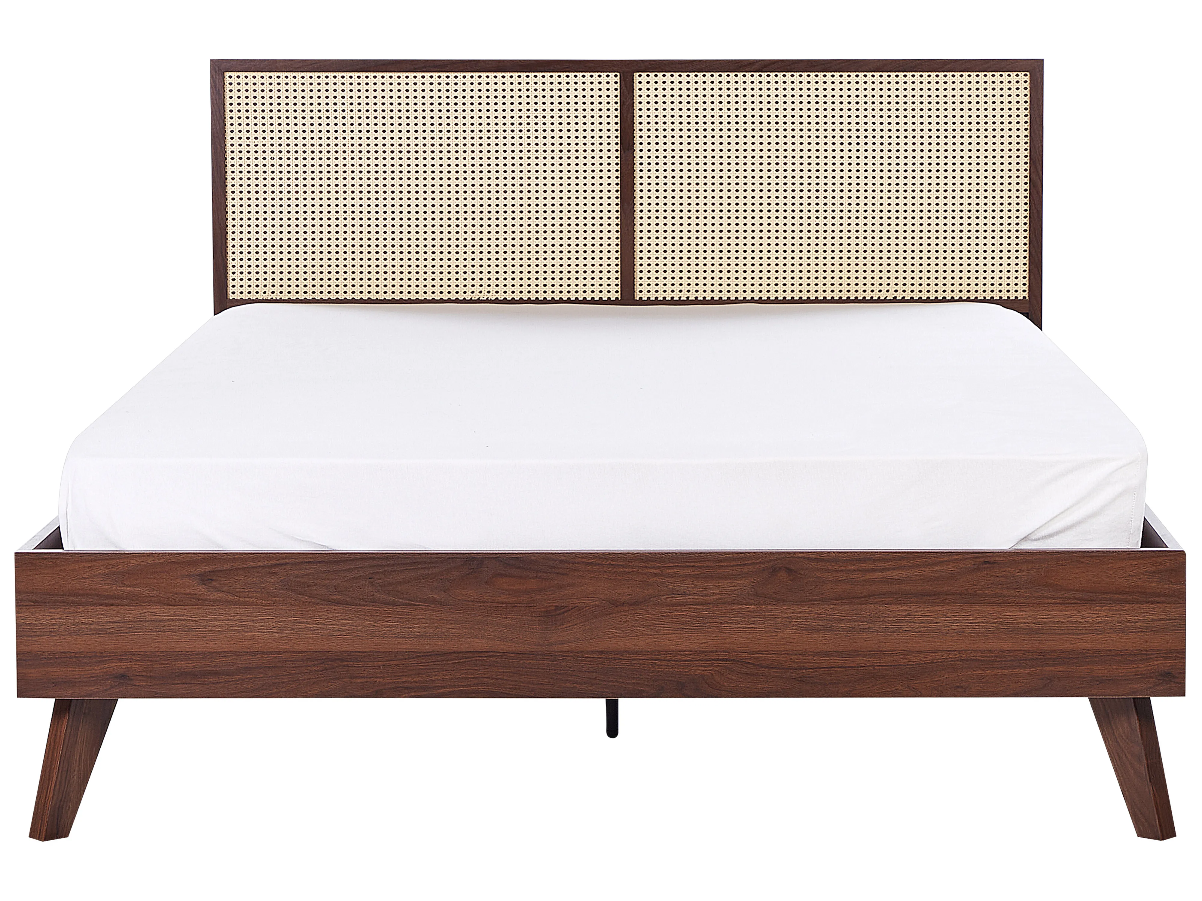 Bed Rotan MONPAZIER 160 x 200 cm Donkerbruin