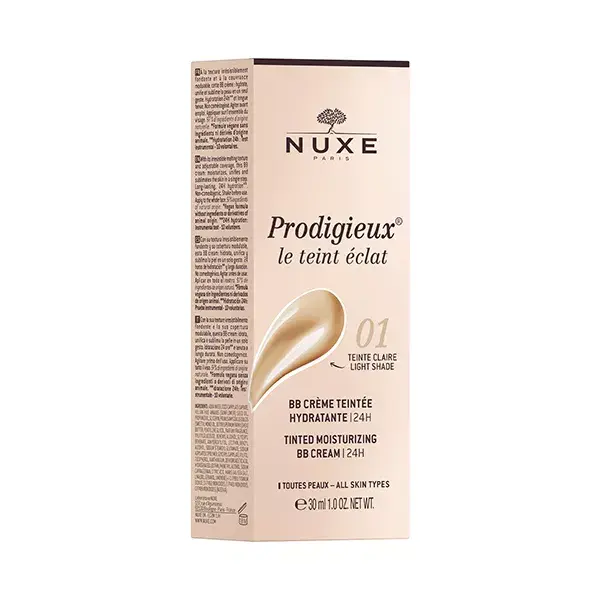 Nuxe Prodigieux® Le Teint Éclat BB Creme Hidratante com Cor 24h Tom Claro 30ml