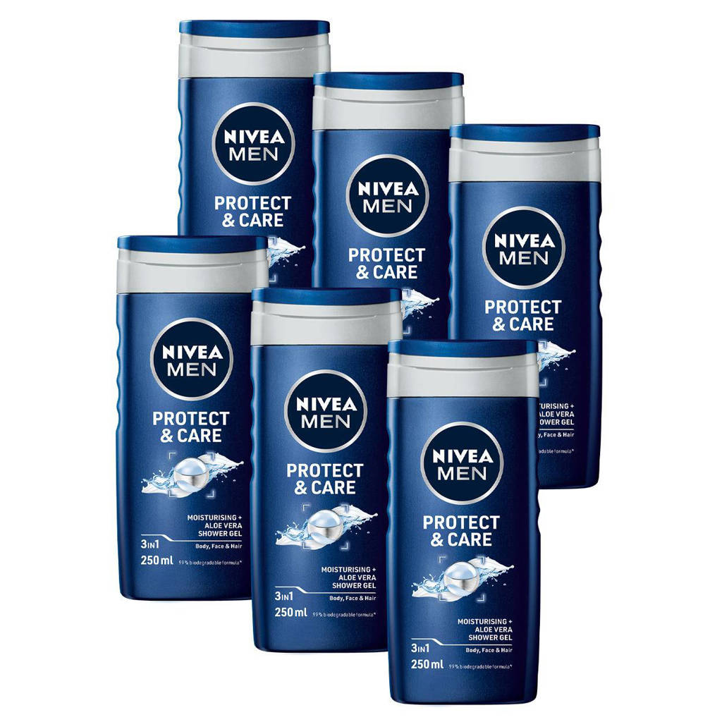 Protect & Care douchegel - 6 x 250 ml - voordeelverpakking