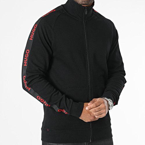 Veste Zippée A Bandes Sporty Logo 50496985 Noir
