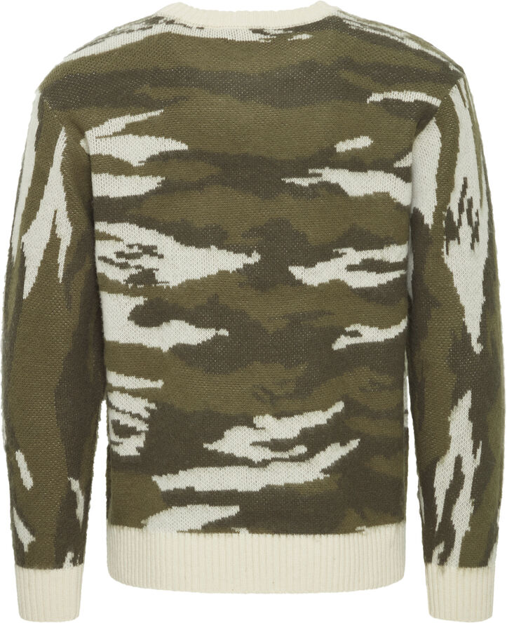 Casual Friday CFKLAES camo knit Deep depths