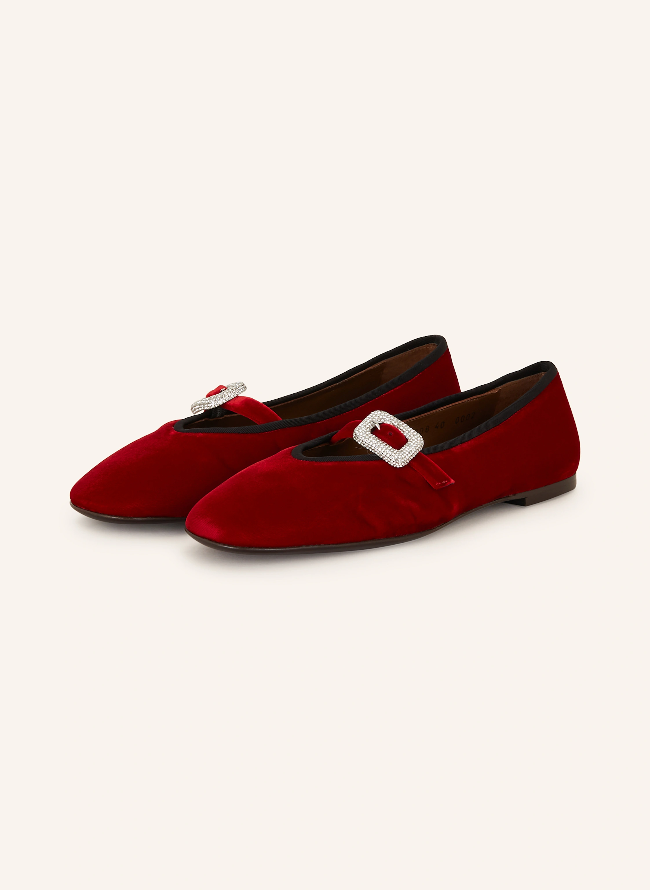 GIUSEPPE ZANOTTI DESIGN Mary-Jane-Ballerinas mit Schmucksteinen