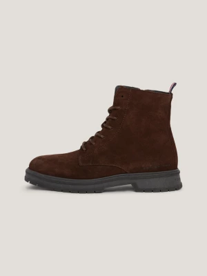 Botas de tornozelo de camurça com cadarço