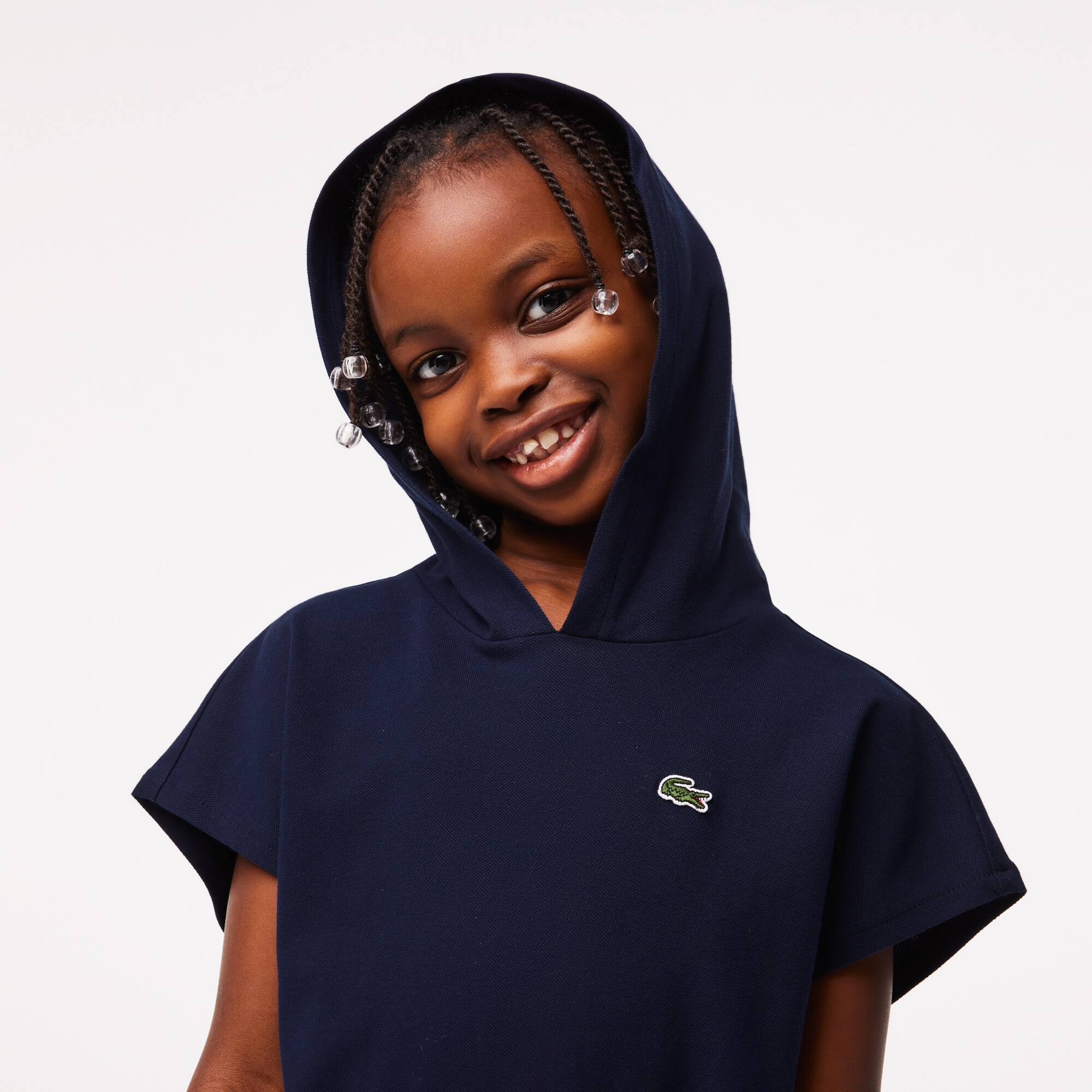 Robe sweatshirt sans manche fille Lacoste en piqué stretch Pantalons & Robes - Bleu - Lacoste - Fille