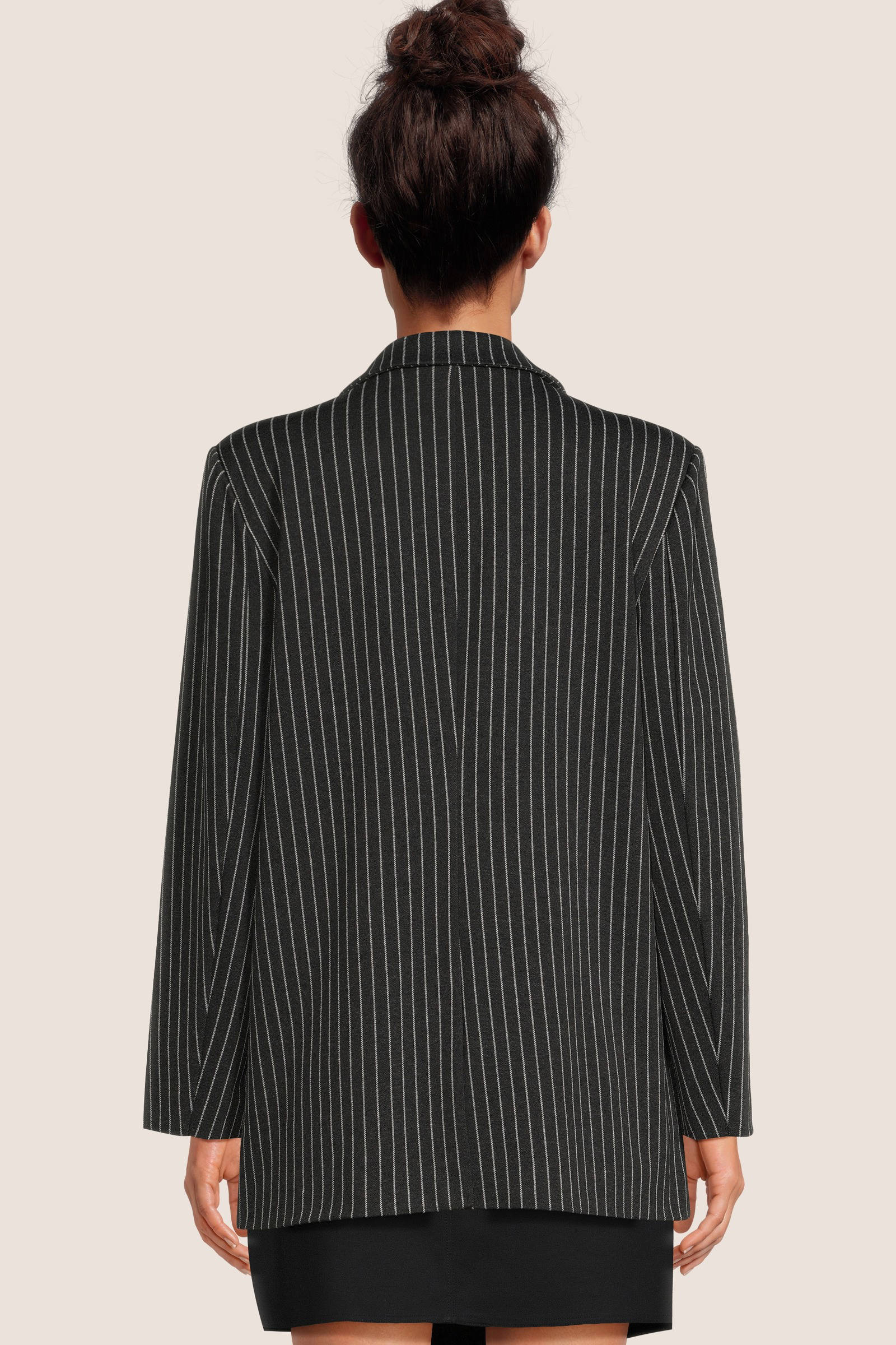 ICHI oversized blazer IXKATE met krijtstreep grijs/offwhite