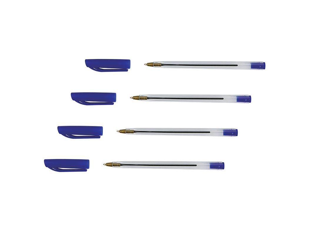 CONJUNTO DE 4 ESFEROGRÁFICAS POLEGAR AZUL