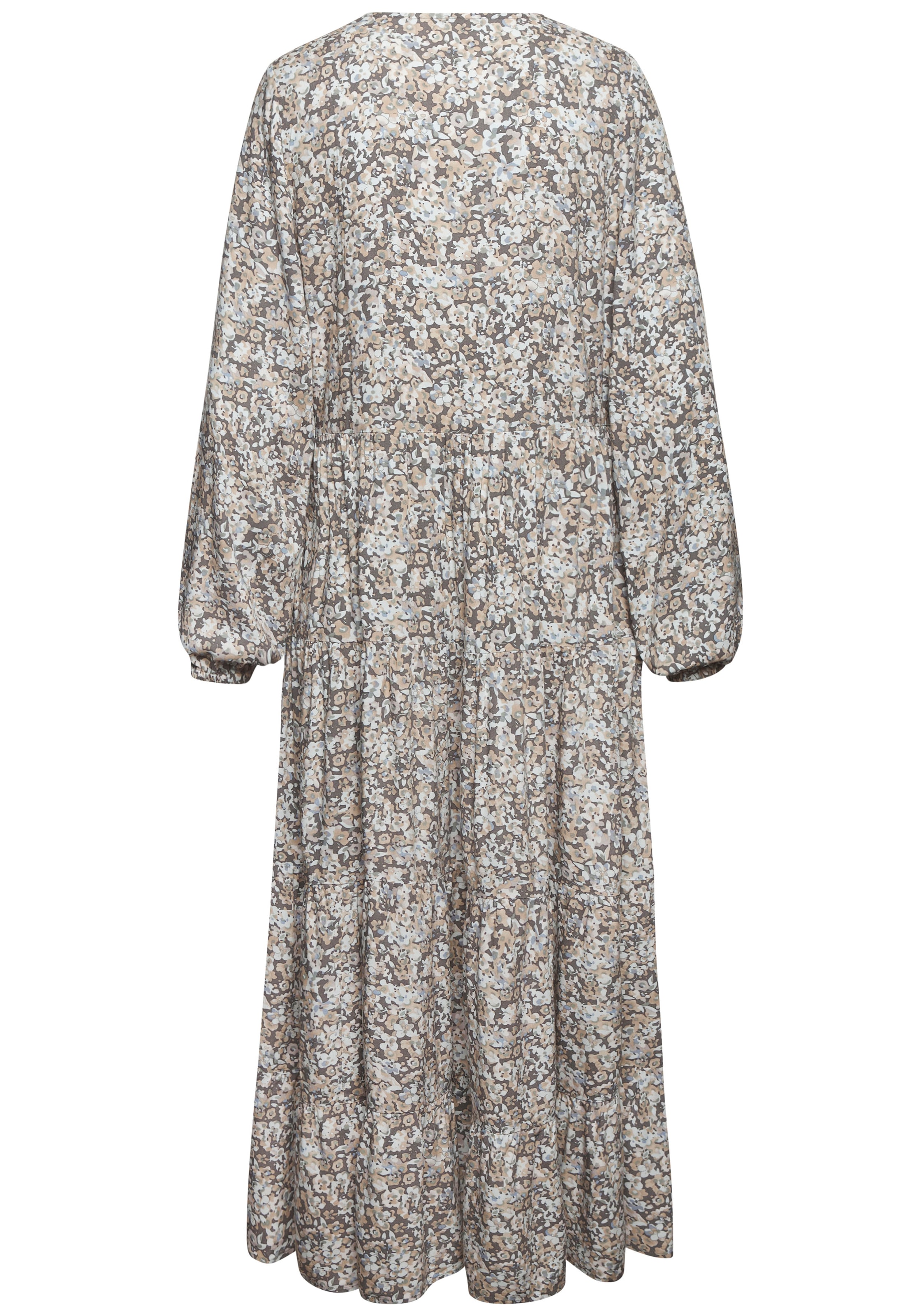 Vivance Maxikleid mit Alloverprint und Volants, langärmlig, Druckkleid, casual-chic