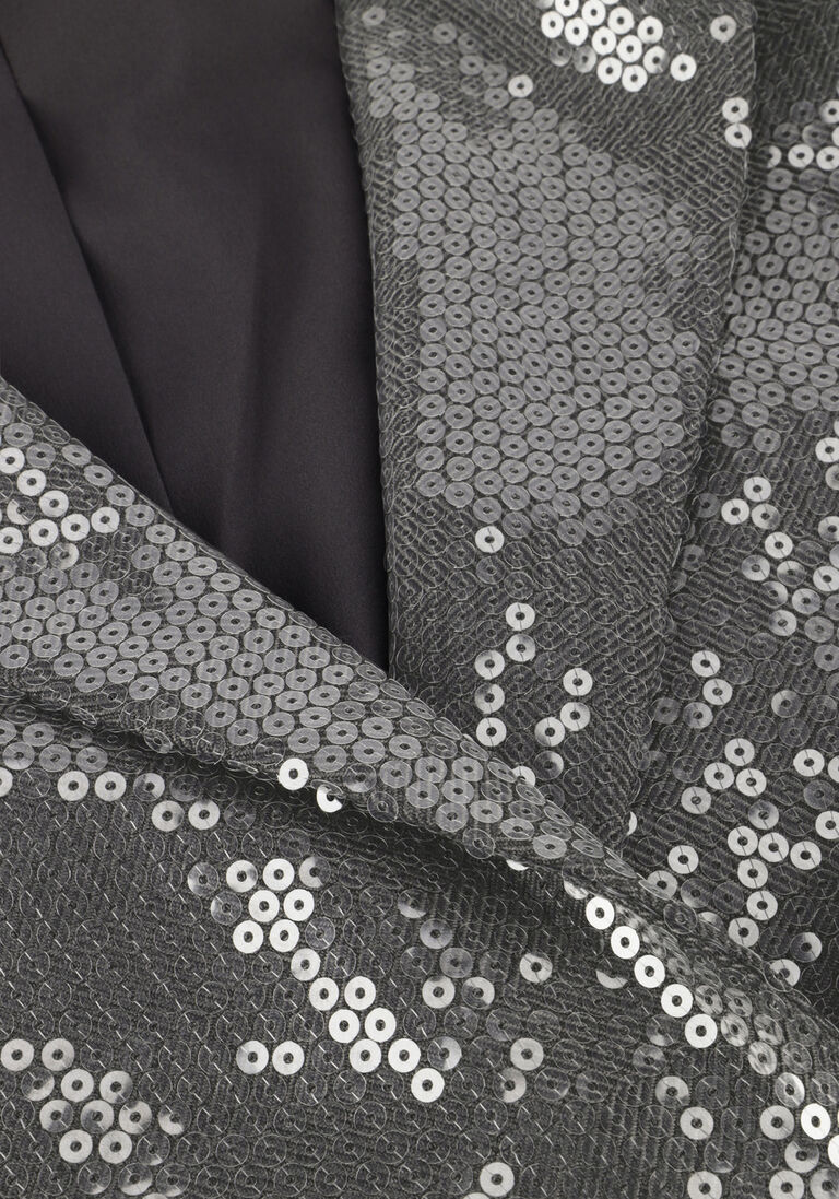 grijze aaiko blazer mille sequins pes 356