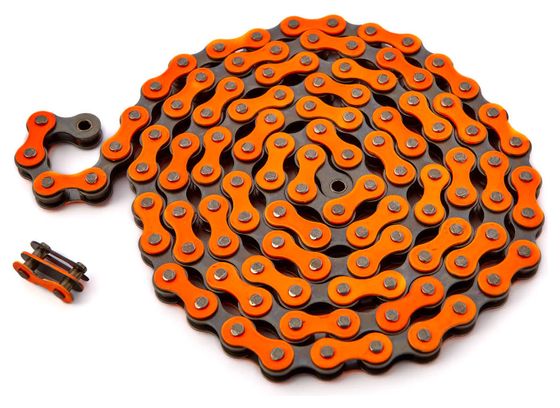 BMX CHAINE ORANGE 1/2 x1/8  ACIER KHEBIKES