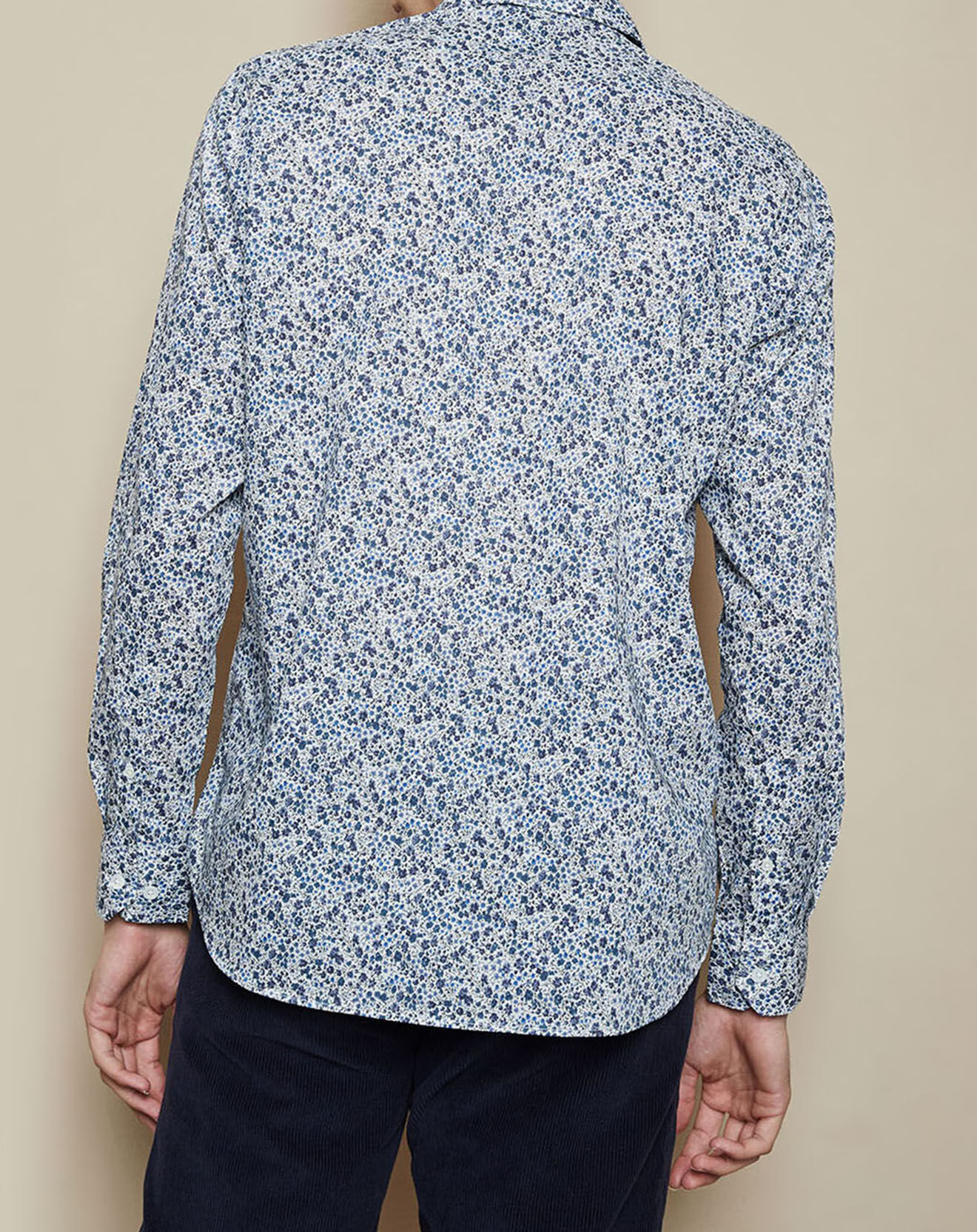 Hartford Chemise Slim Sammy à fleurs blanc/bleu/marine