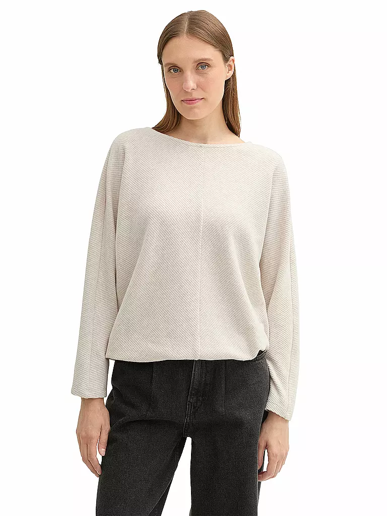 TOM TAILOR Langarmshirt beige