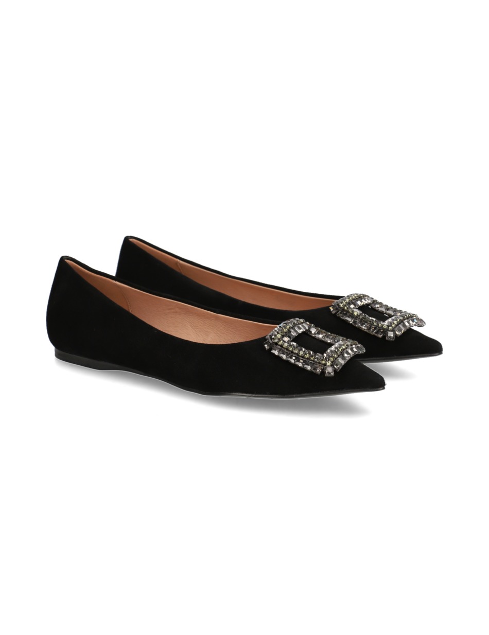 Veloursleder Ballerina