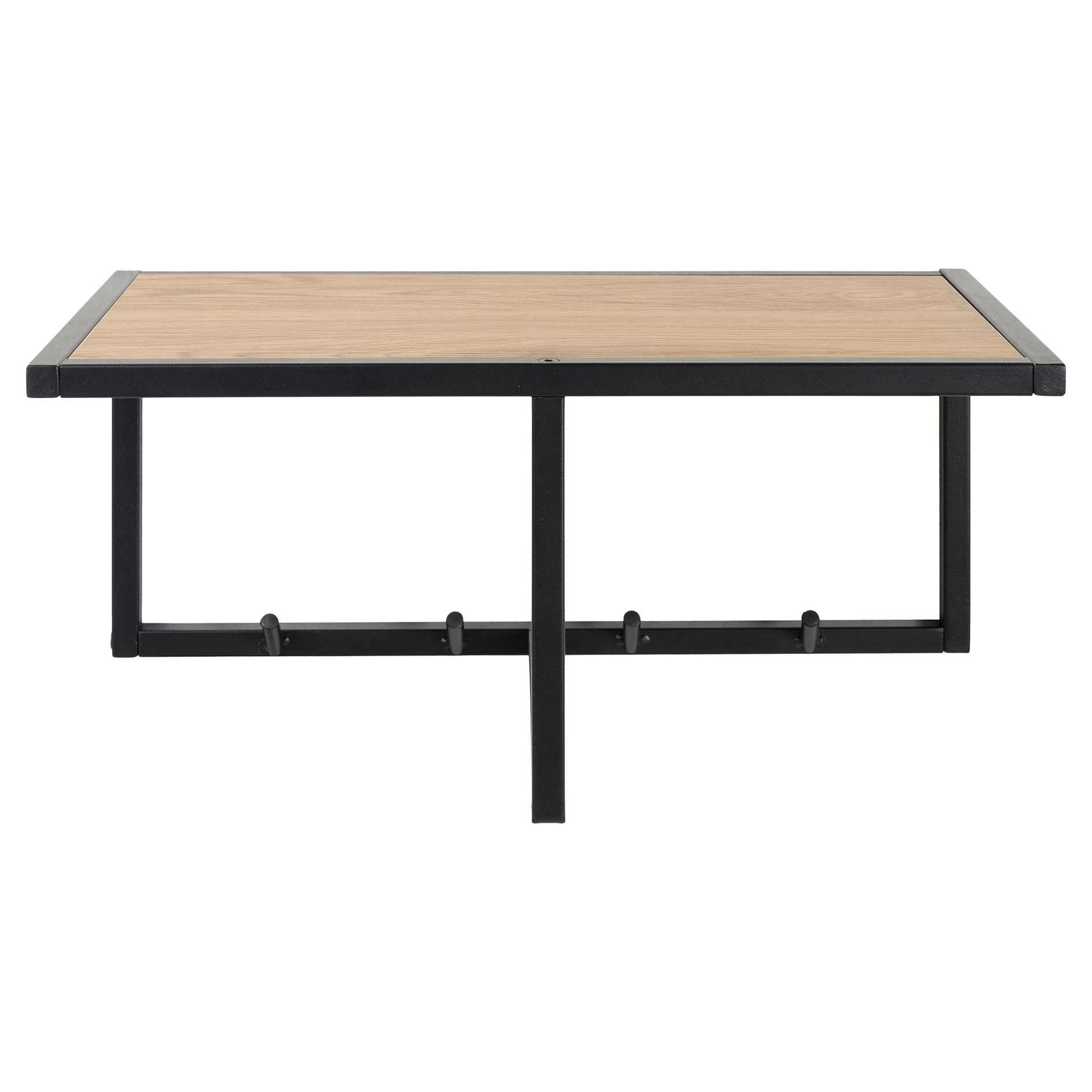 Kleiderhakenbrett SEAFORD - Wildeiche - schwarz matt - 50 cm