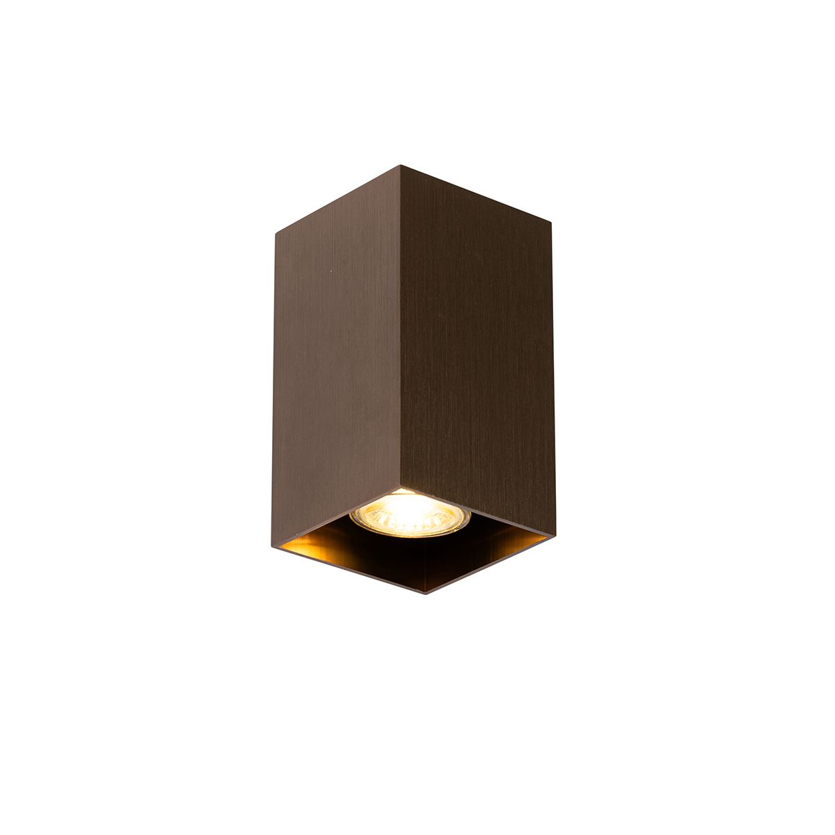 Moderne wandlamp donkerbrons vierkant 2-lichts - Sandy