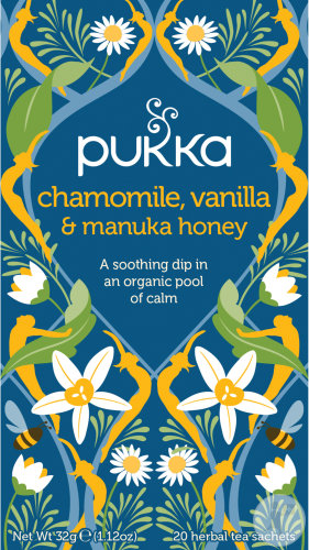 Pukka Herbs Infusion Biologique Camomille Vanille Et Miel De Manuka 20 Sachets