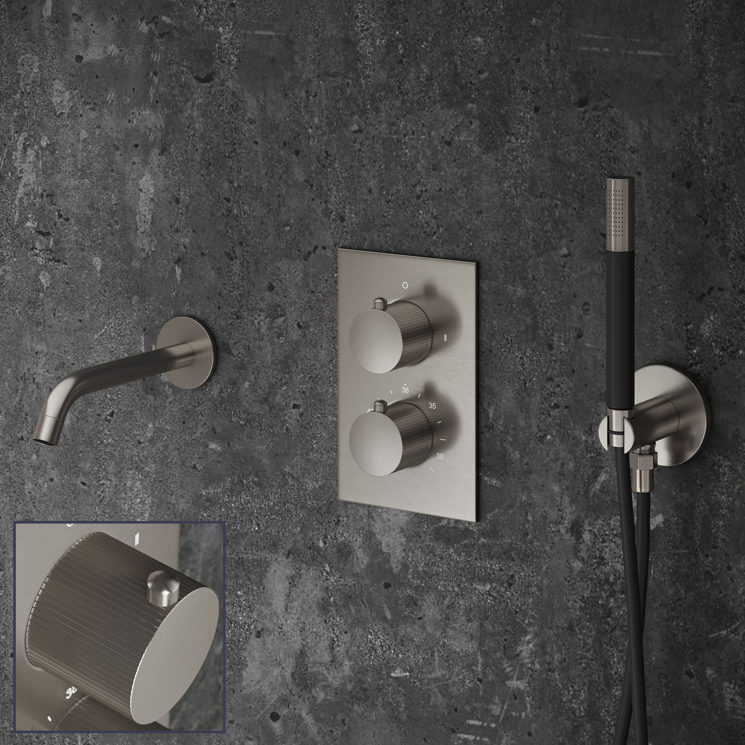 Saniclear Exclusive Curved Pro inbouw badkraan RVS