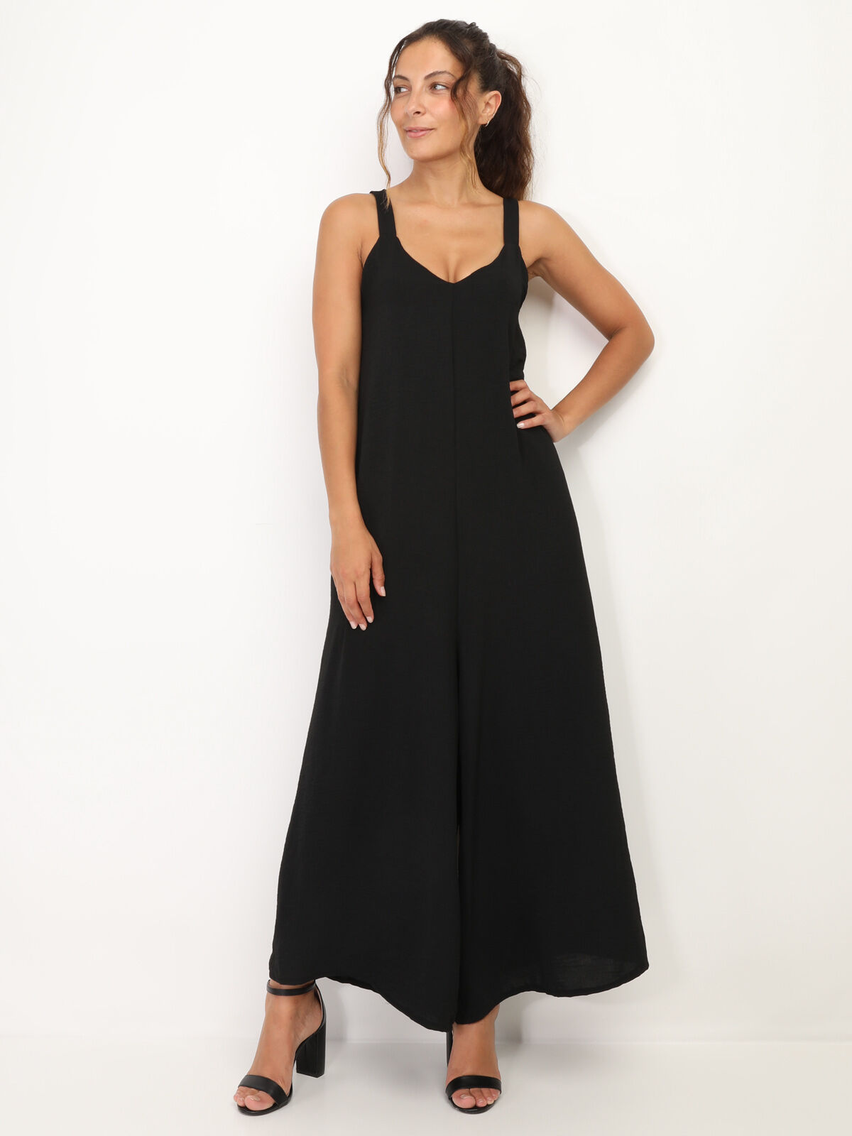 Combinaison fluide oversize- Noir