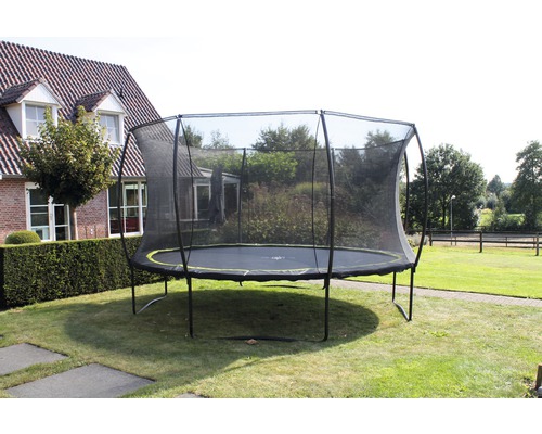 EXIT Silhouette trampoline met veiligheidsnet Ø 427 cm zwart