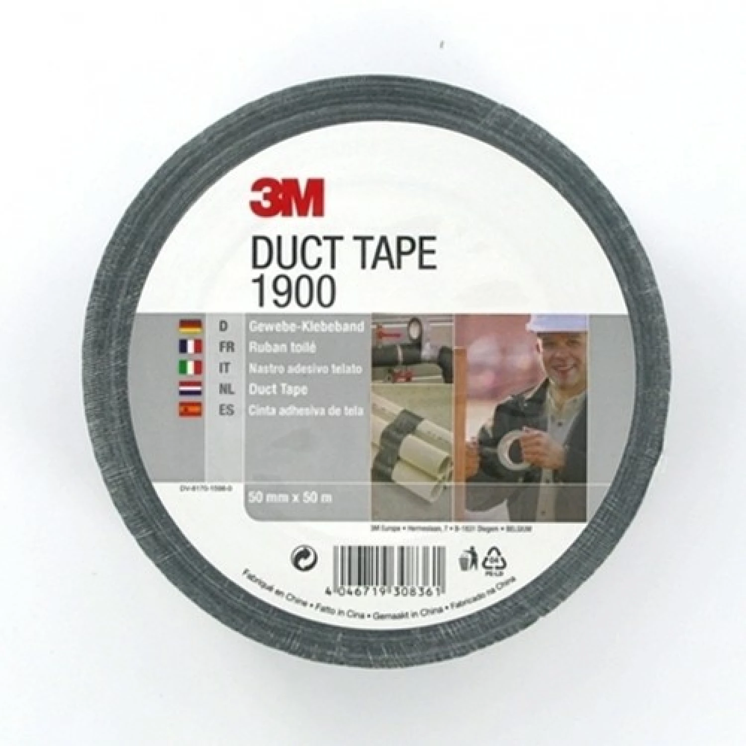 3M 190050B Duct tape Zwart - 50 mm x 50 m