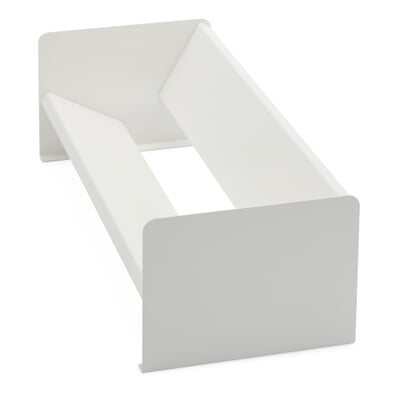 Schreibtisch-Bücherregal Stahlblech, Weiß