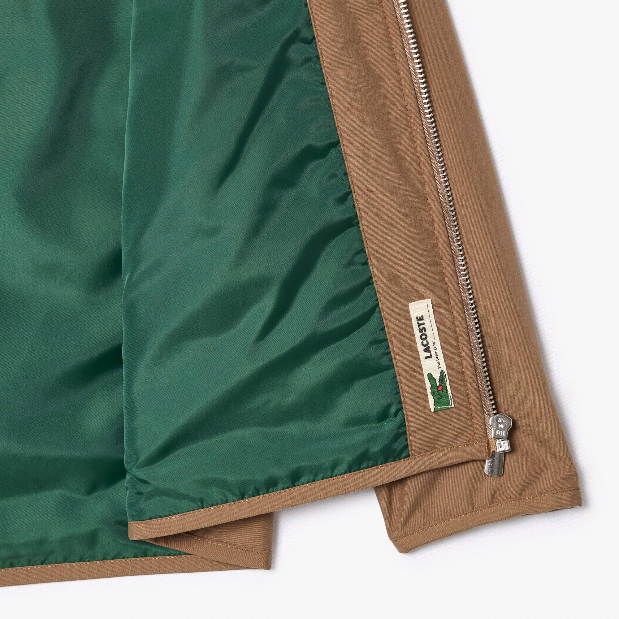 Veste zippée avec poches plaquées en taffetas Manteaux & Blousons - Marron - Lacoste - Garçon