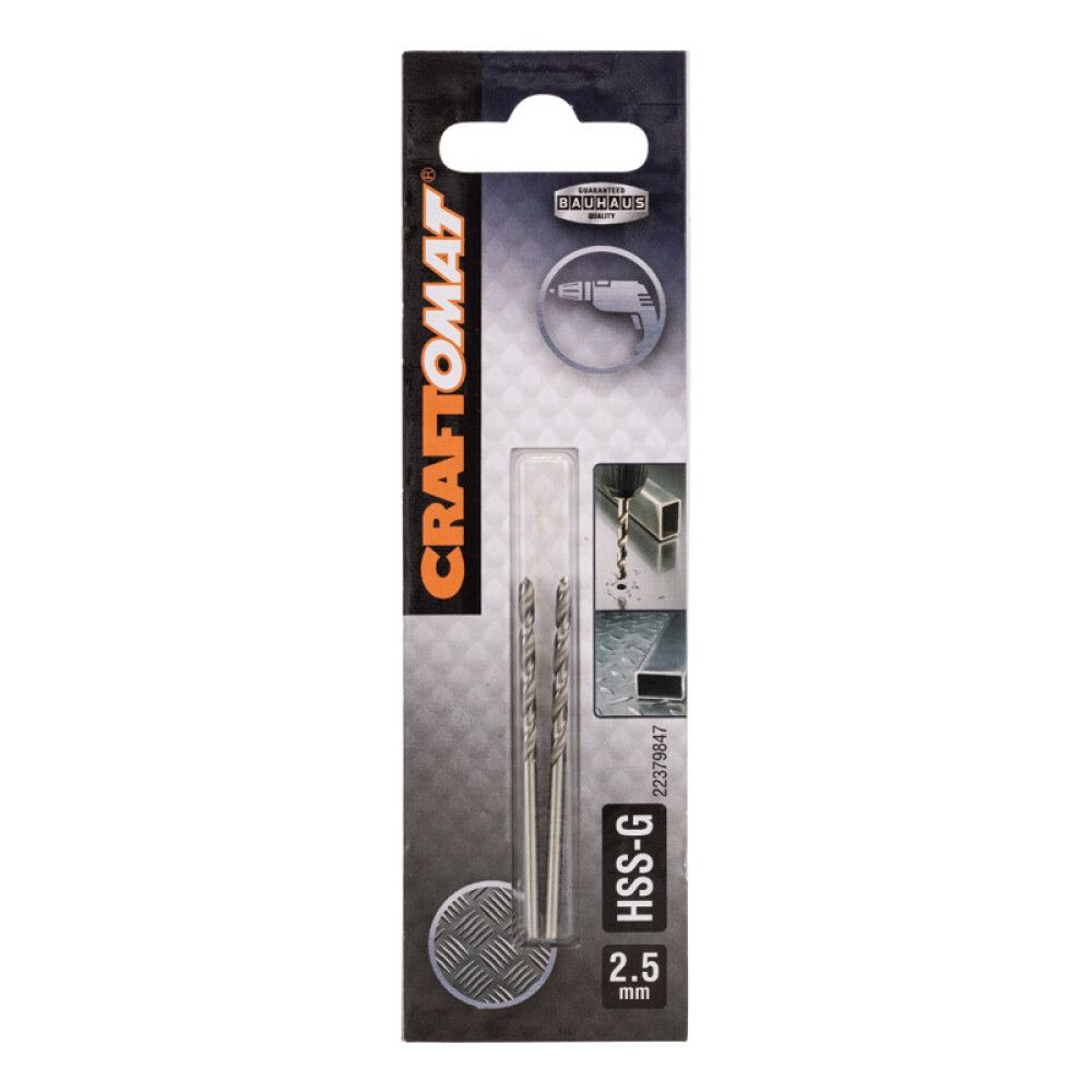 BOR CRAFTOMAT HSS-G 2,5MM 2STK