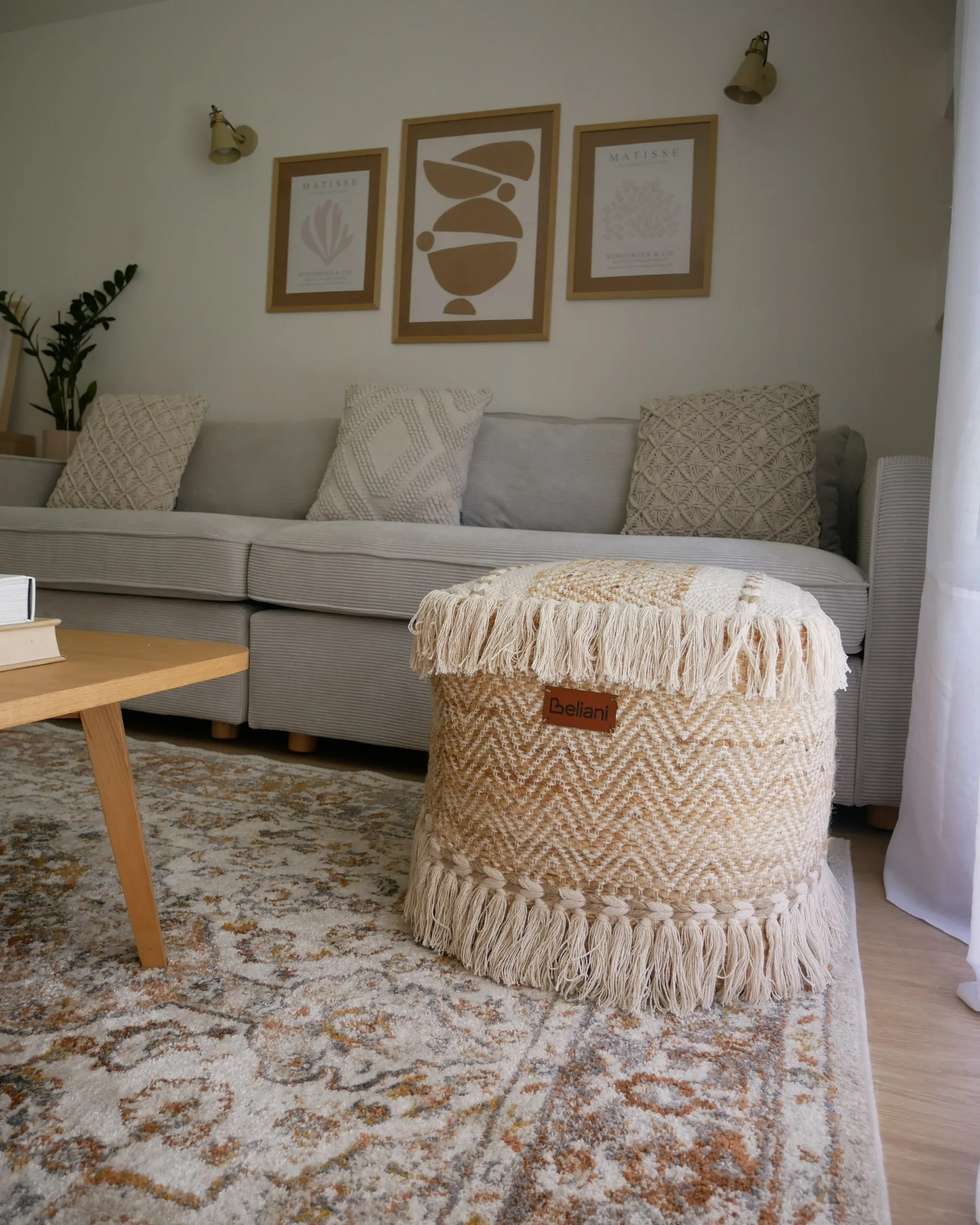 Poef ALUPOLA Jute Beige