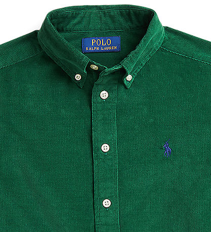 Polo Ralph Lauren Skjorte - Fløjl -  Grøn