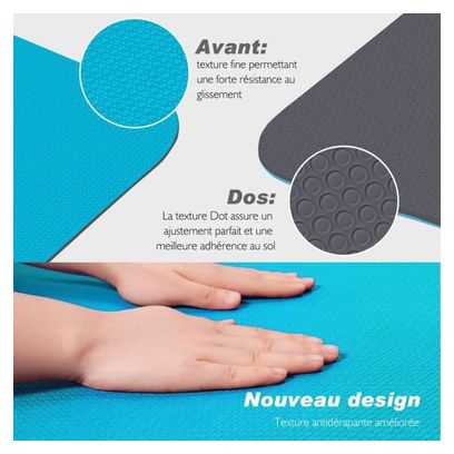 Tapis de Yoga  Tapis Gym  Couleur Bleu Clair  183x61x0.6 cm  Tapis de Sol pour Sport  Fitness