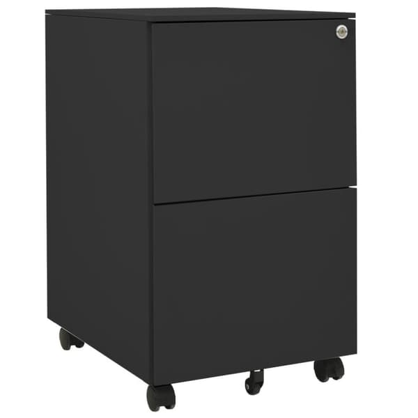 vidaXL Mobilt arkivskap antrasitt 39x45x67 cm stål