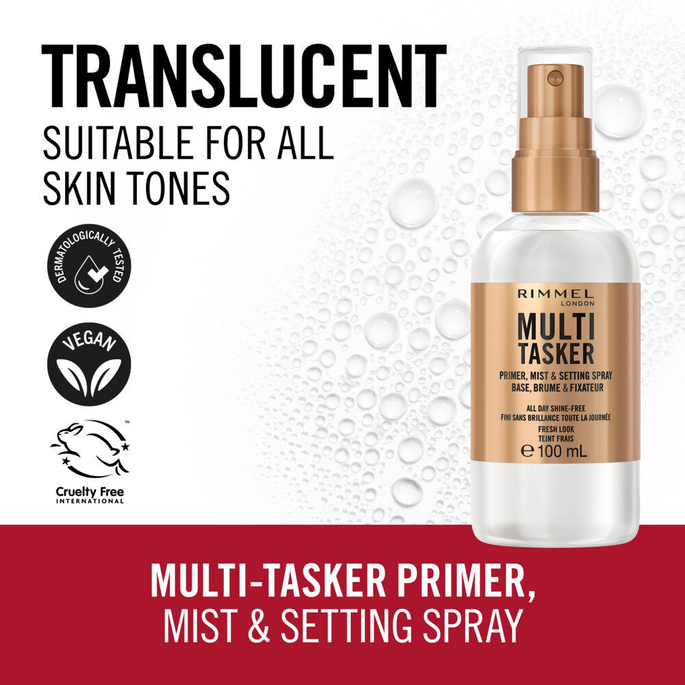 Rimmel Multi-Tasker Primer, Mist & Setting Spray Transparant100 ml