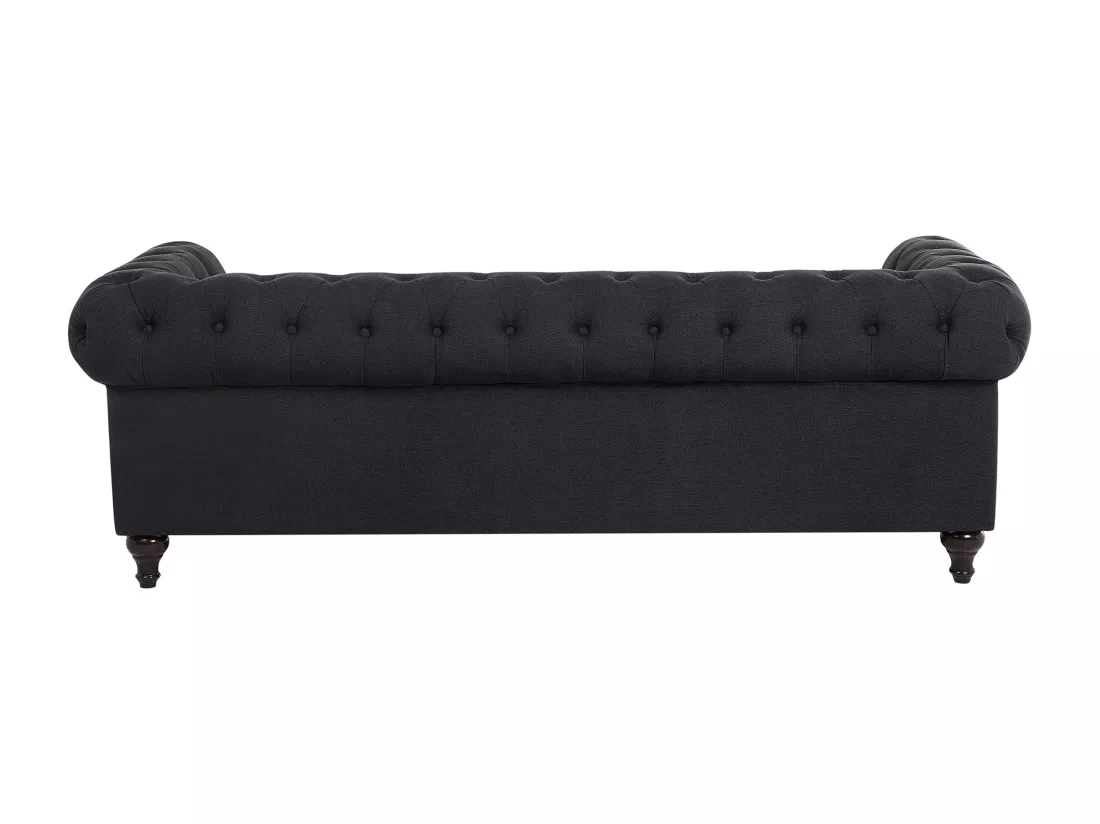 Canapé en tissu gris graphite 3 places CHESTERFIELD